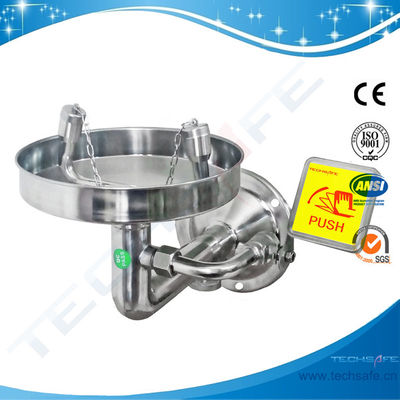 Estación de lavado de ojos de emergencia SH359DB-SUS304 de lavado de ojos montado en la pared ANSI CE equipo de protección personal de lavado de ojos de emergencia